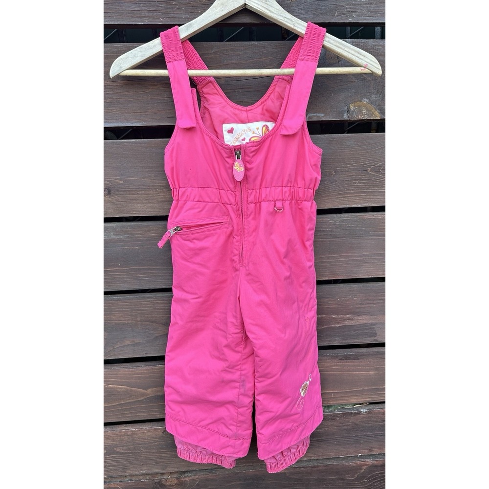 Obermeyer Girls Ski Bib‎ Suit Pink Size 3/4